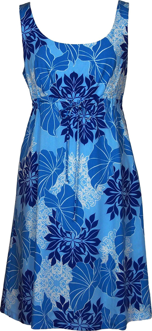 Anthurium Hawaiian Quilt Women's Empire Tie Front Hawaiian Dress (Regular Fit)